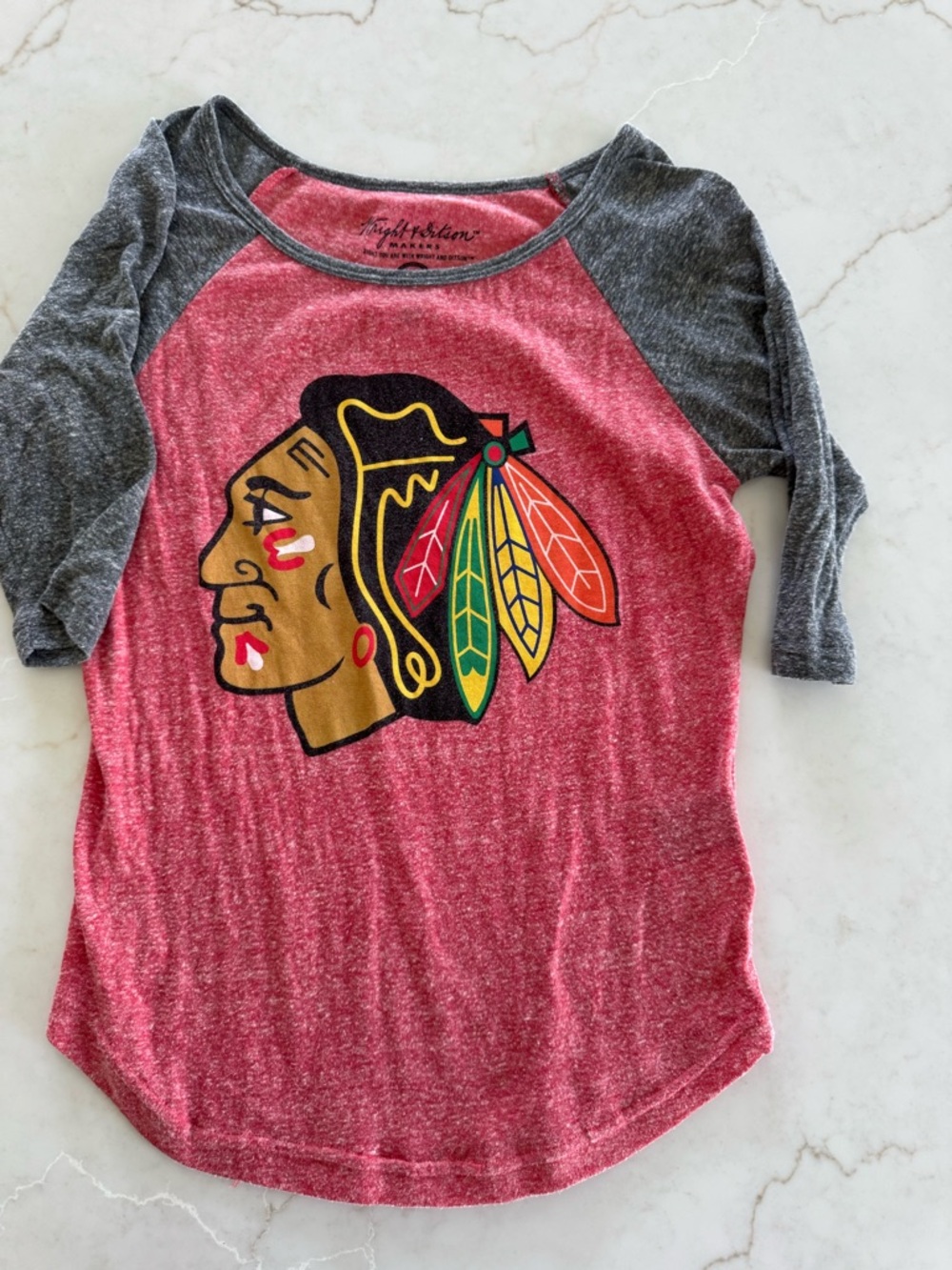 Chicago Blackhawks 3/4 Sleeve Top